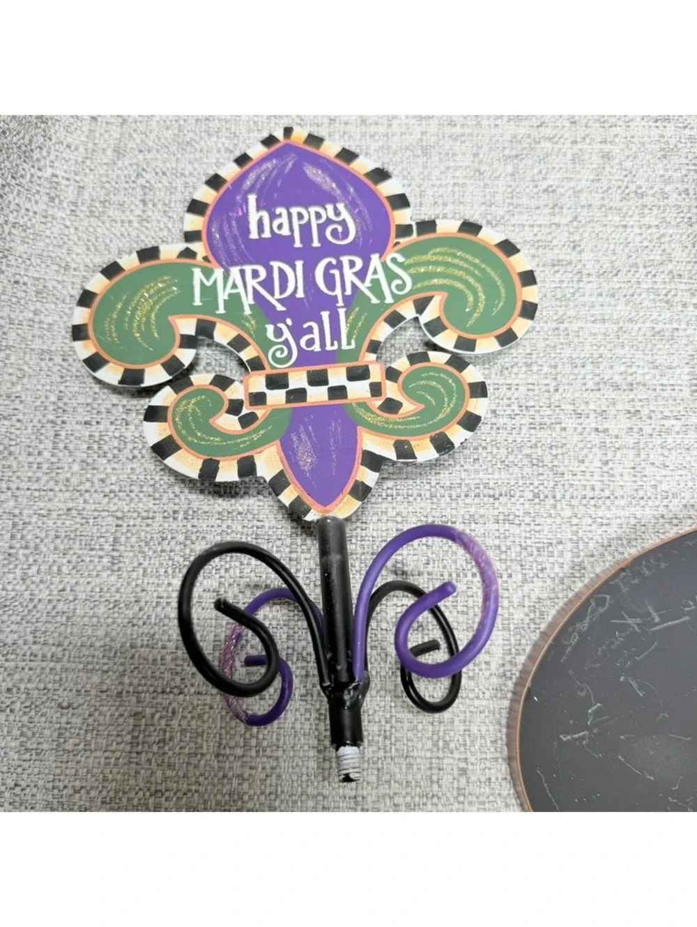 Holiday Chalkboard Sign Metal Stand Rustic Fall Thanksgiving 4th Tabletop Decor